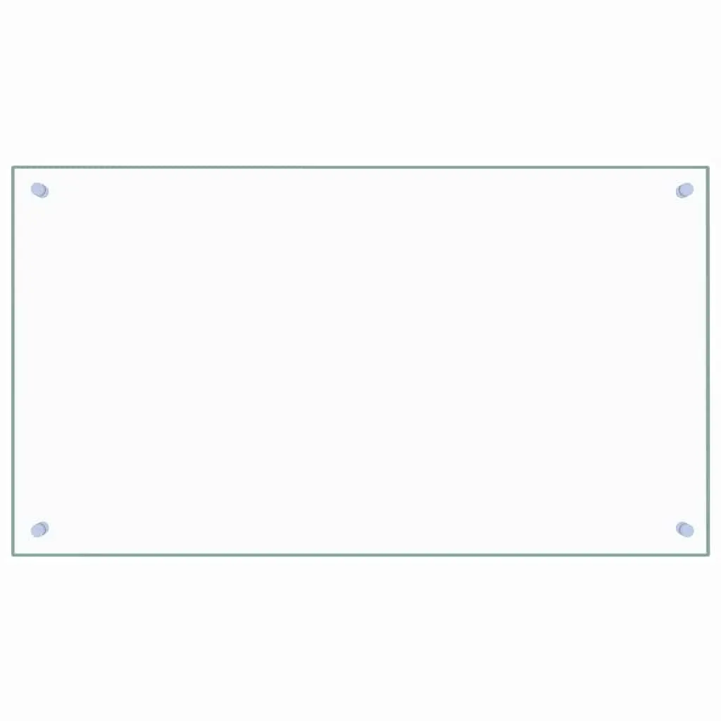 vidaXL Kjøkkenplate gjennomsiktig 90x50 cm herdet glass
