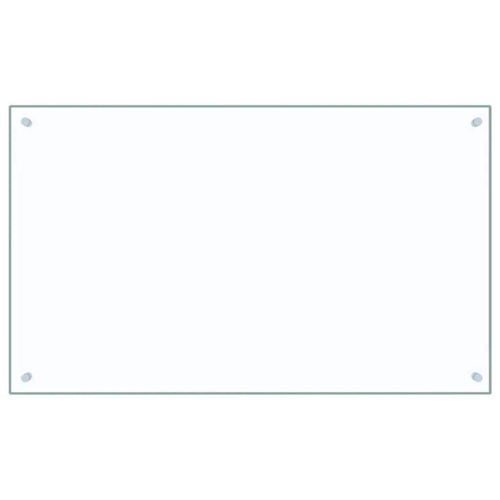 vidaXL Kjøkkenplate gjennomsiktig 100x60 cm herdet glass