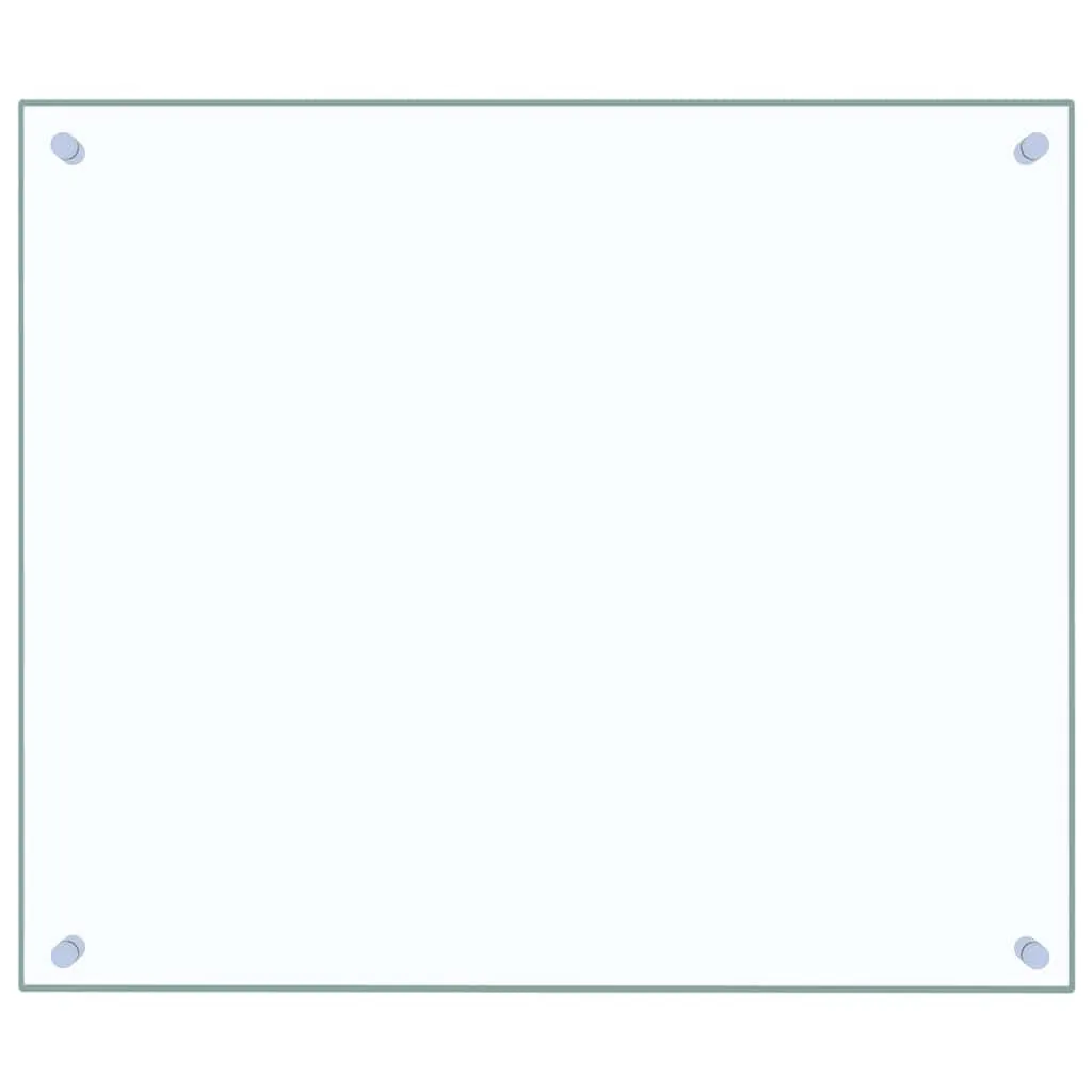 vidaXL Kjøkkenplate gjennomsiktig 70x60 cm herdet glass