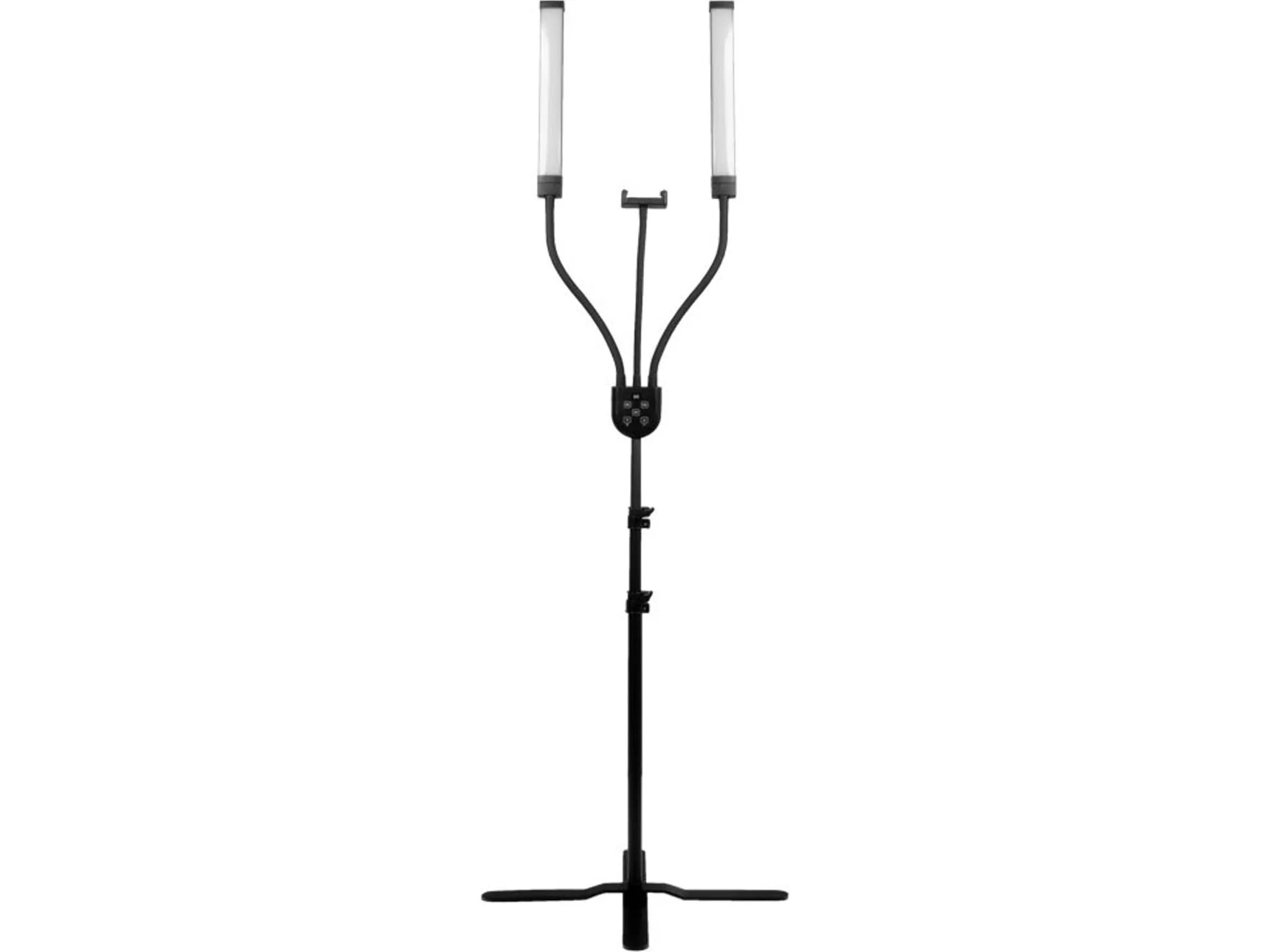LED-lampe for hår og sminke Polluks IV type msp-mj-02 svart, med fjernkontroll