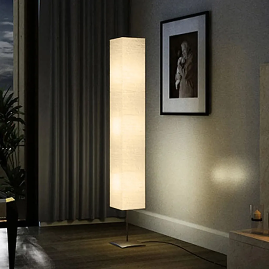 vidaXL 3 stående fikantet lampe - krem