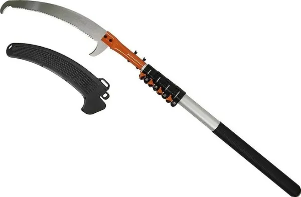 Bradas Astsäge V-SERIES med krok, teleskopisk opptil 5,5 m, bladlengde: 360 mm, buet sagblad i herdet - 1 stk (KT-V1501-550)