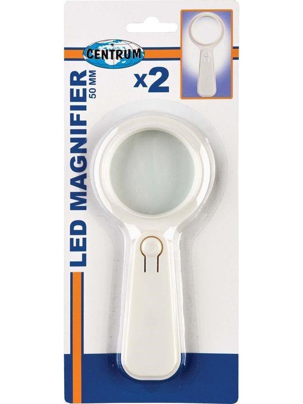 CENTRUM Magnifier with LED light. Diameter 50mm.