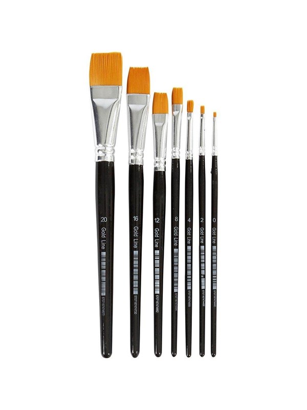 Creativ Company Gold Line Brushes - 7 mixed