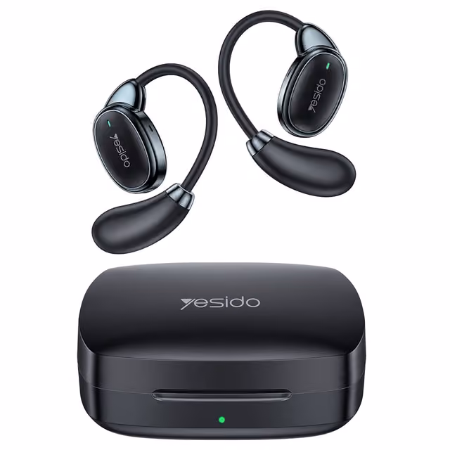 YESIDO Oversettelsesheadset – Bluetooth AI-oversettelse (Open-Ear) – Svart