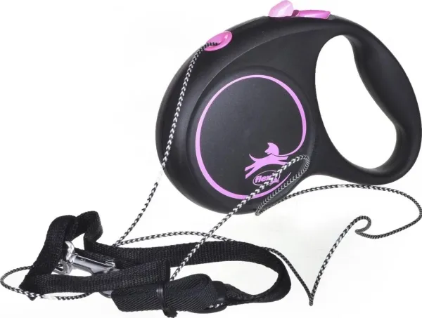 Flexi Black Design S leash 5 m 12 kg pink