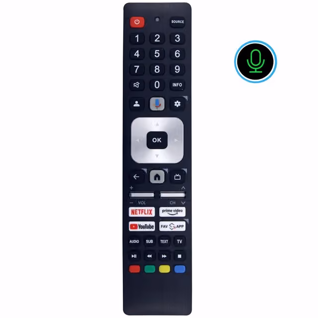 TV-fjernkontroll erstatning for RMC0147N for Sharp TV-stemmefunksjon