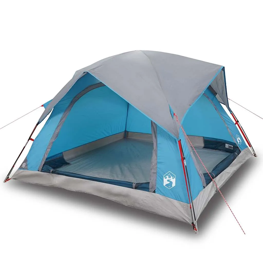 vidaXL Campingtelt 4 personer blå vanntett