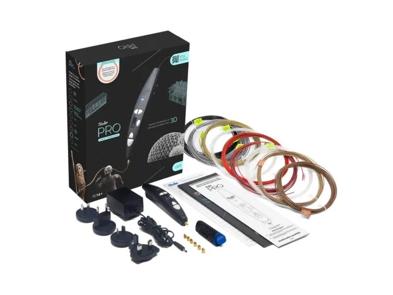 3Doodler 3D Pen\"\"Pro III\"\" Set, Kopper, P-Wood, Polymelkesyre (PLA), 14 år, China, Sort, 266 mm, 210 mm