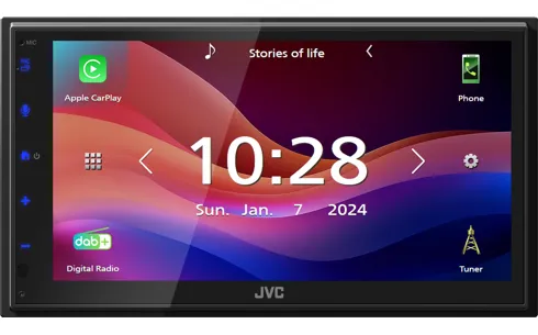 JVC KW-M595DBT Bilradio med Apple Carplay / Android Auto