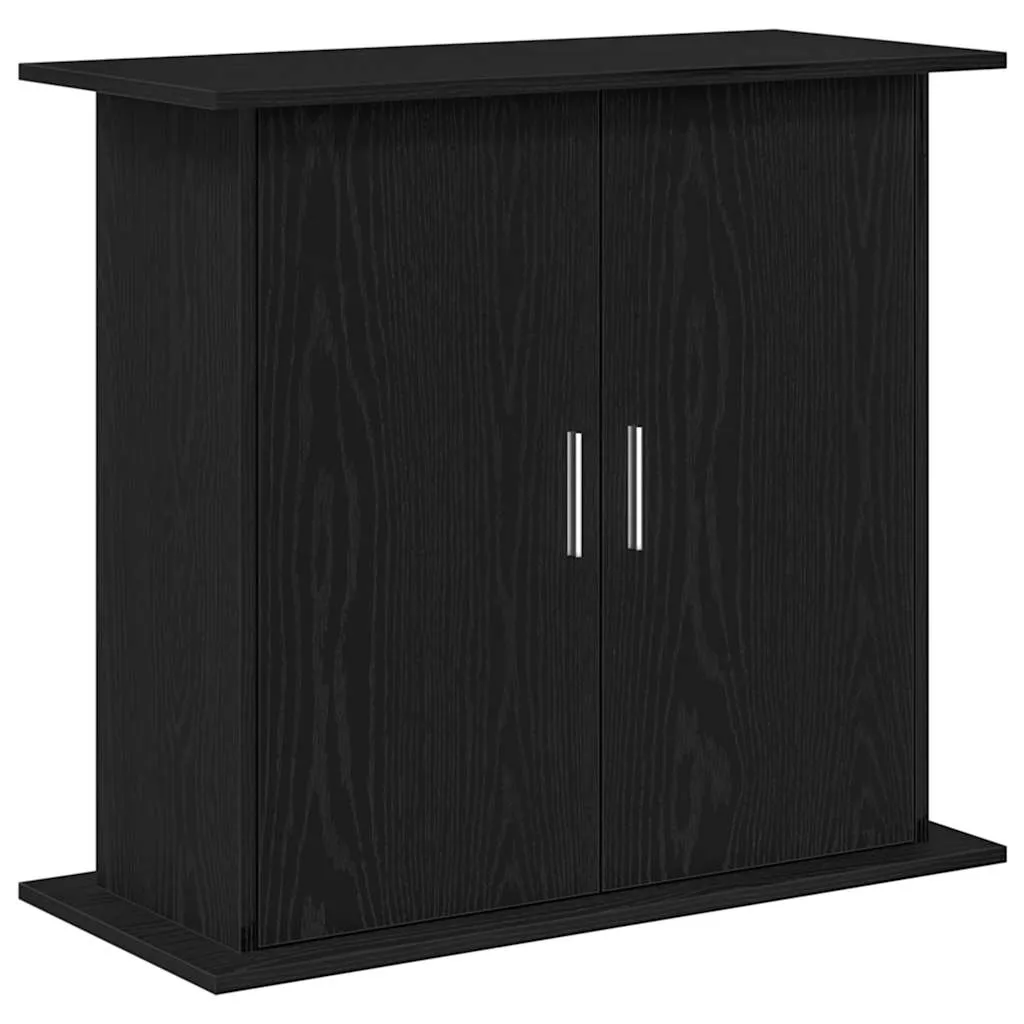 vidaXL Akvariestativ svart eik 81x36x73 cm konstruert tre