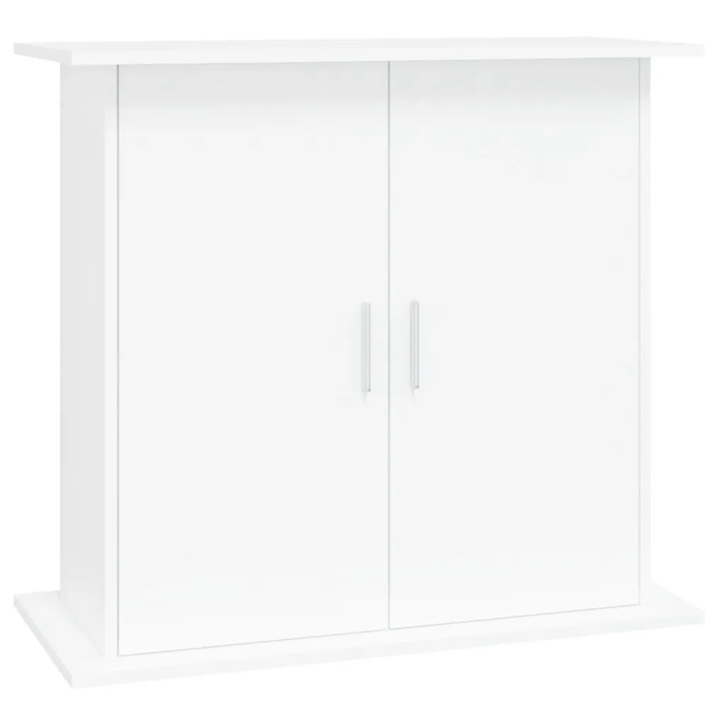 vidaXL Akvariumstativ hvit 81x36x73 cm konstruert tre