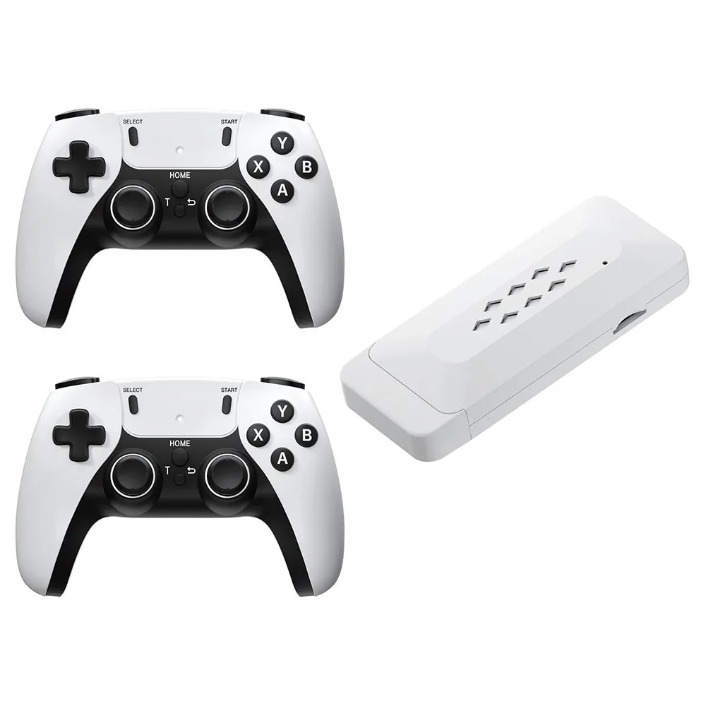 Game Stick 4K Dual 2.4G trådløs spillkontroller med 128G 30000+ spill for TV