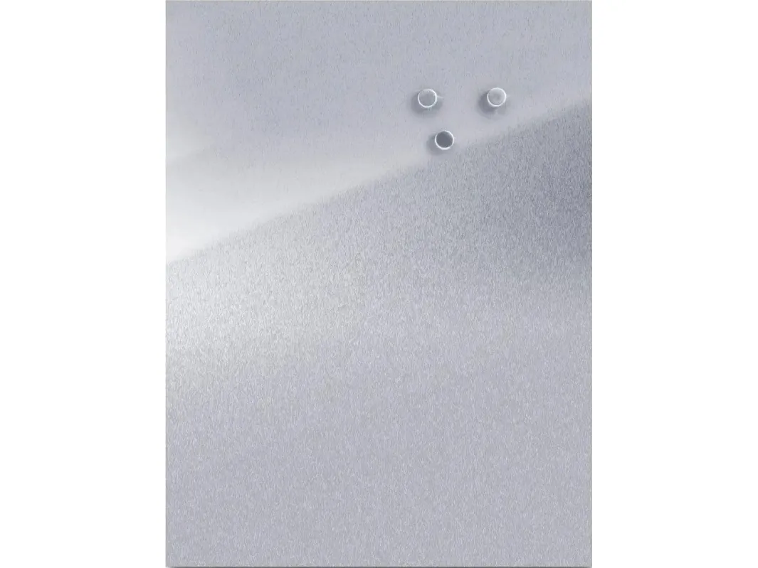 Zeller magnetisk tavle for notater INOX + 3 magneter 60x80 cm ZELLER