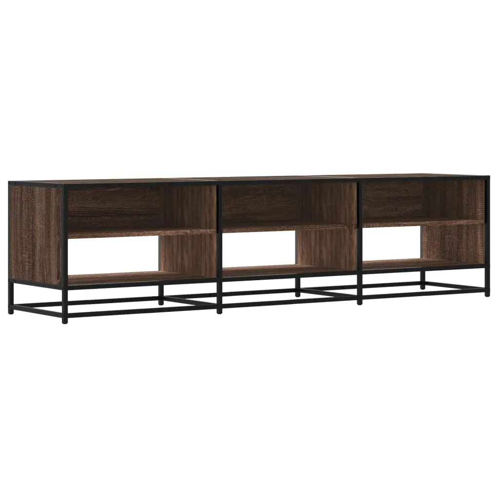 vidaXL TV-benk brun eik 180x40x46 cm konstruert tre