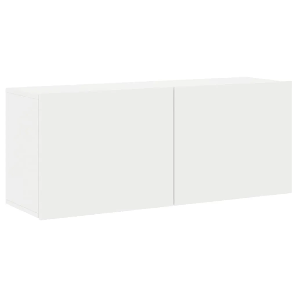 vidaXL Vegghengt TV-benk hvit 100x30x41 cm