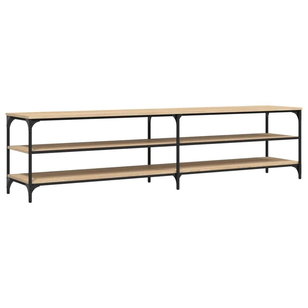 vidaXL TV-benk sonoma eik 200x30x50 cm konstruert tre og metall