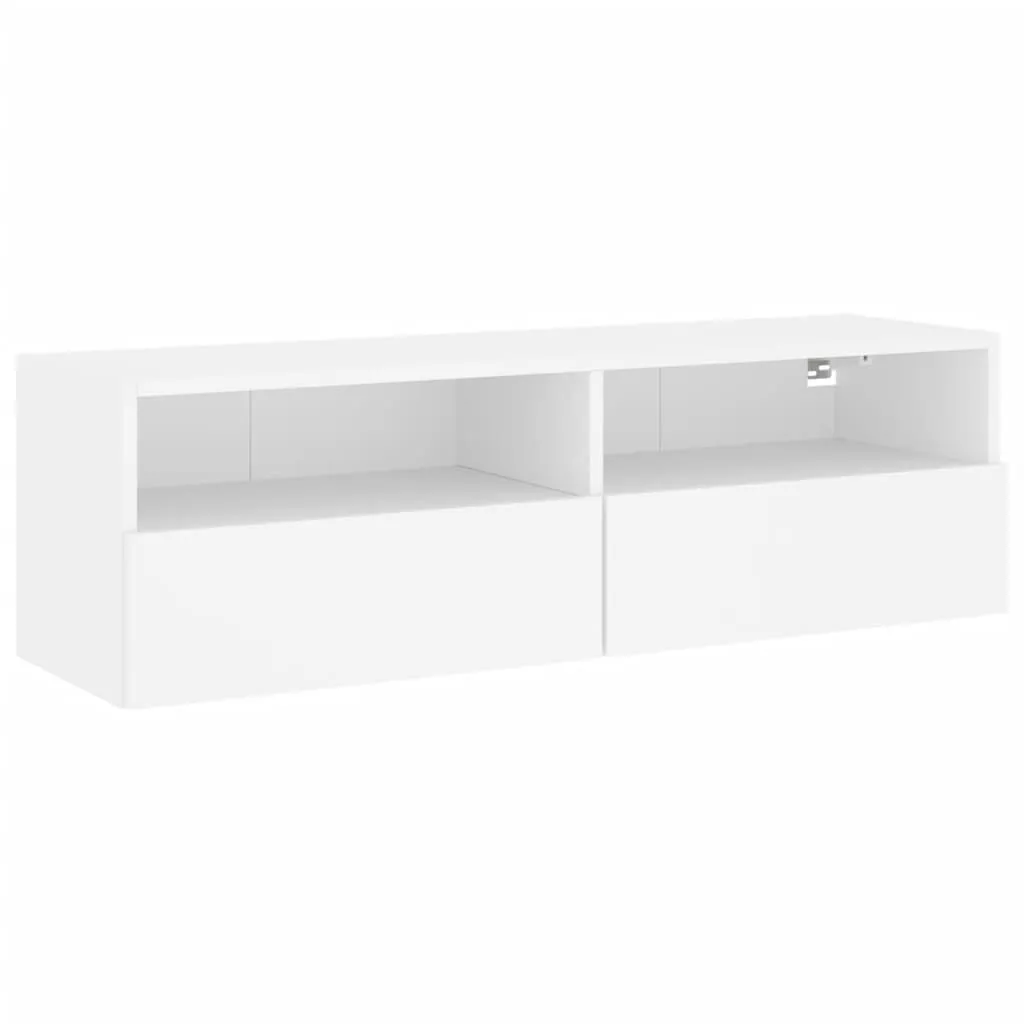 vidaXL Vegghengt TV-benk hvit 100x30x30 cm konstruert tre