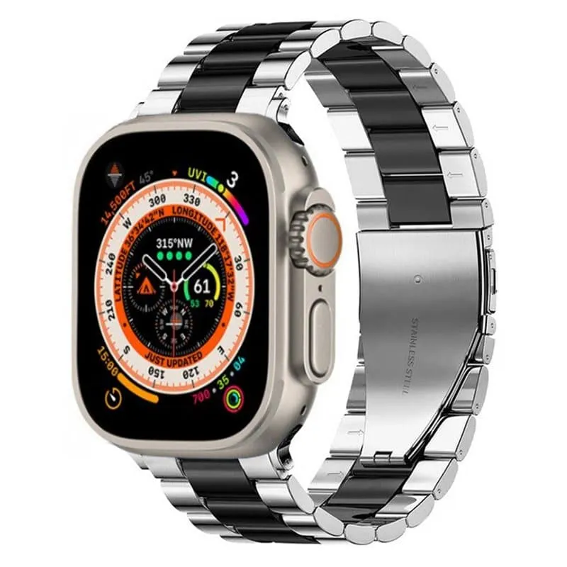 Klokkereim Rustfritt stÃ¥l til Apple Watch Ultra (49mm) - SÃ¸lv/