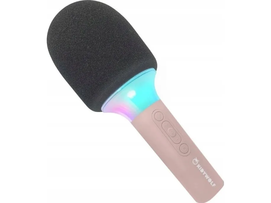Mikrofon Kidywolf Kidywolf Bluetooth med lys (lys rosa)