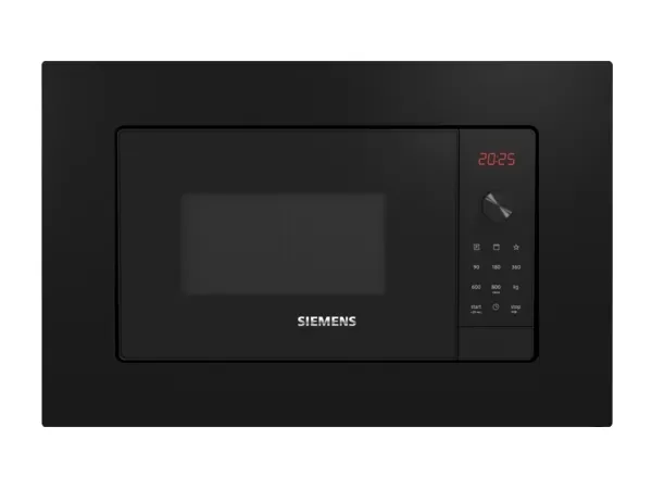 Siemens iQ300 , Innebygget, Kombinasjon mikrobølge, 20 l, 800 W, Rotasjon, Berøringskontroll, Sort