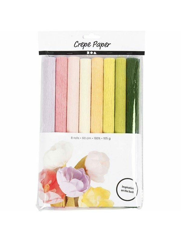 Creativ Company Crepe Paper Pastel Colors 8 Sheets