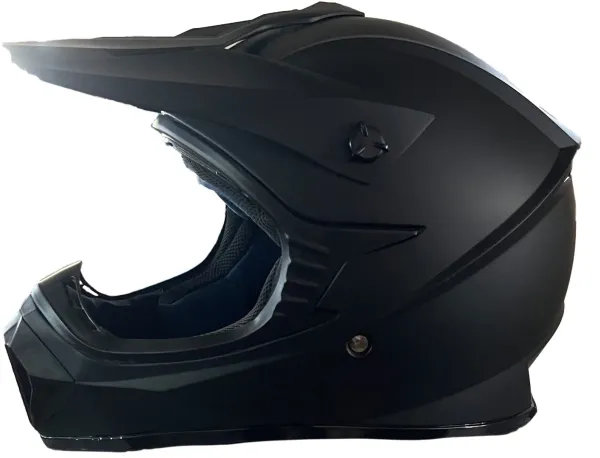 Crosser Hjelm Mat Sort str. XS