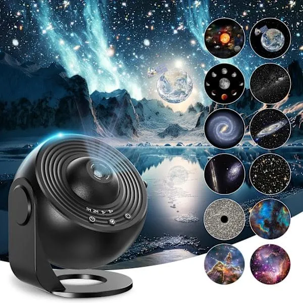 13-i-1 Planetarium LED Galaxy Lampe med Stjernehimmel