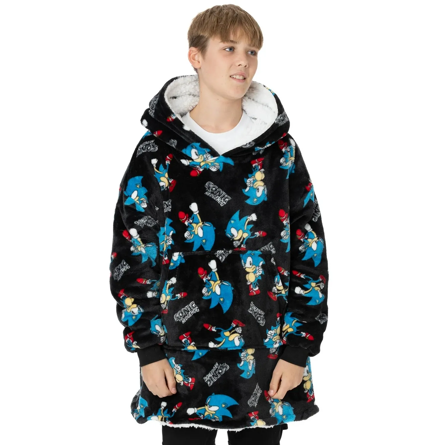 Sonic The Hedgehog Childrens/Kids Oversized Hoodie Blanket