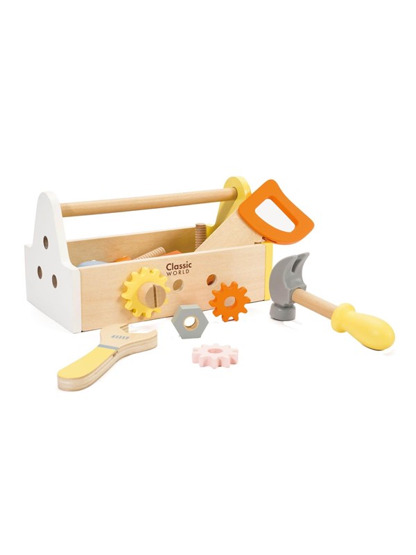 Classic World Wooden Carpenter's Set with Tool Box 18 pcs.