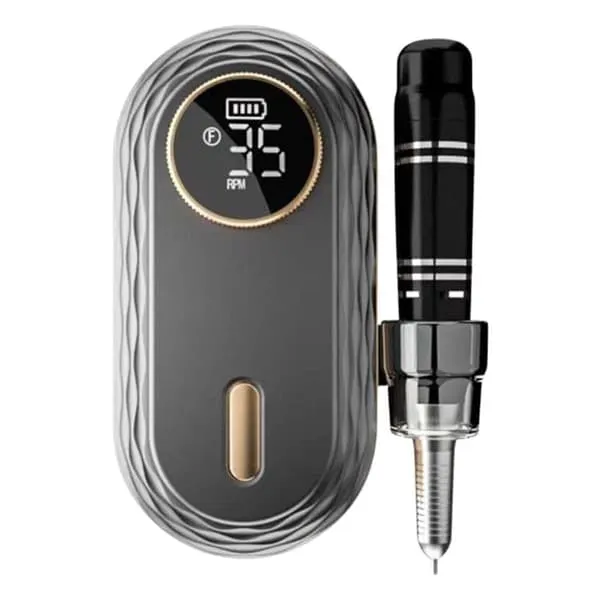 UNIQ Pro Wizard Elektrisk Neglefil – Profesjonell 35.000 RPM Neglepleie med LCD-skjerm og Oppladbart Design