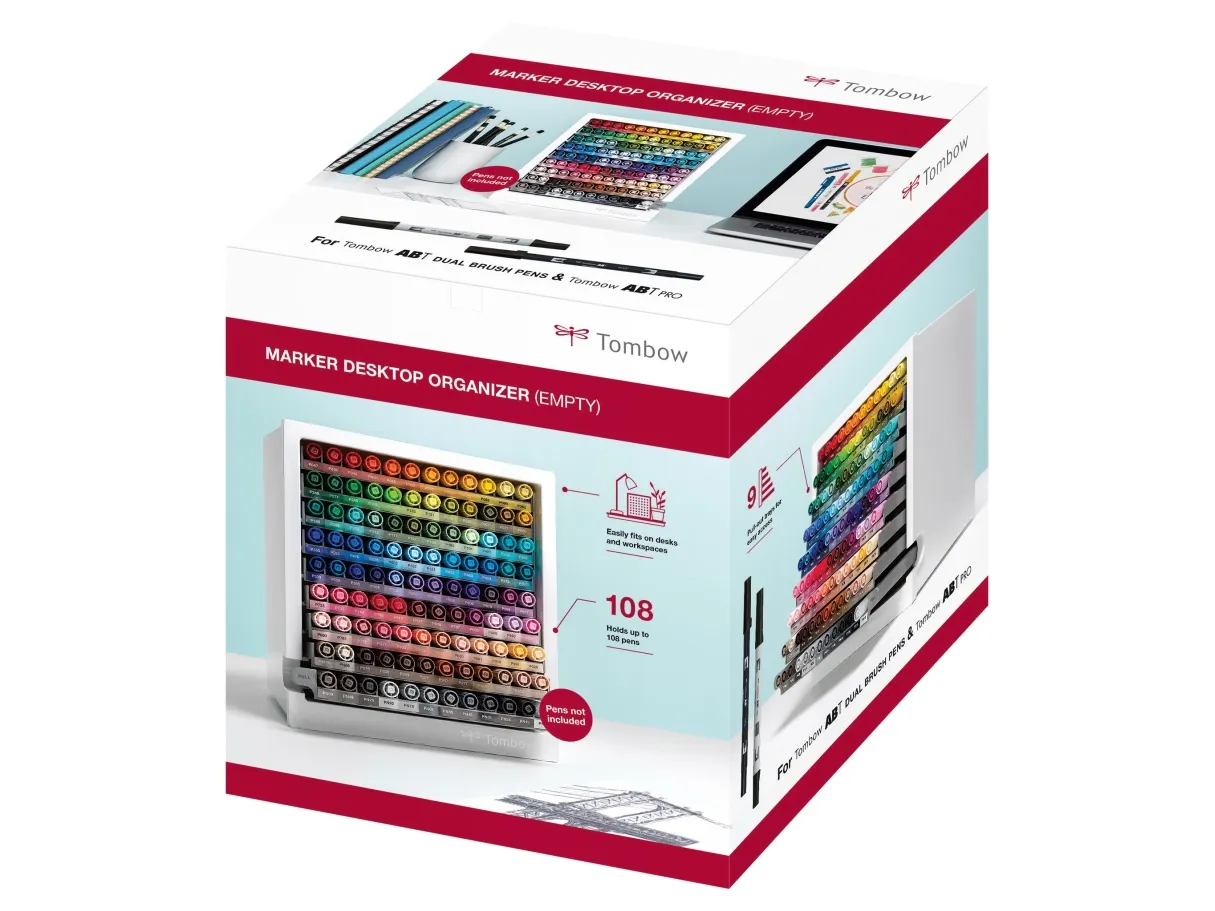 Marker Tombow ABT Dual Brush Pen med 108 stk. i desktop display