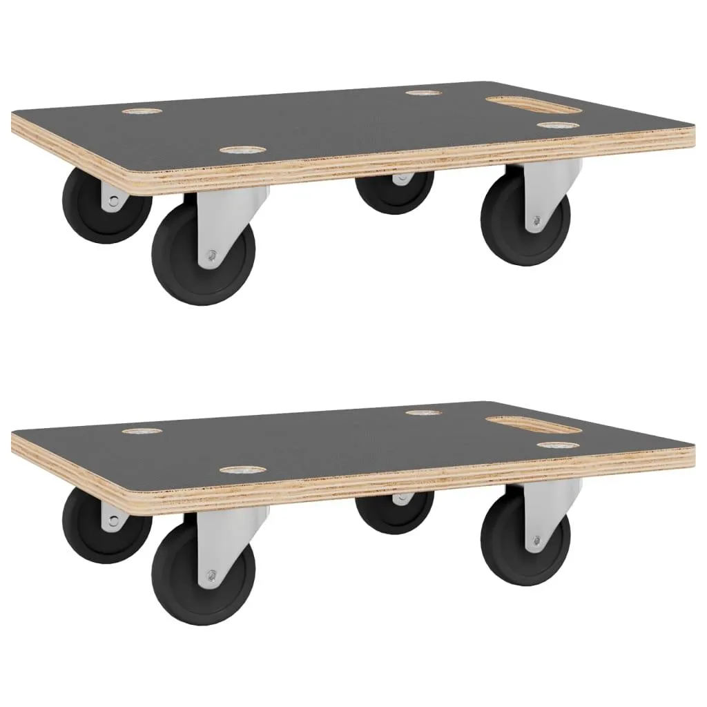 vidaXL Transporttraller 2 stk rektangulær 60x40x11,5 cm 250 kg