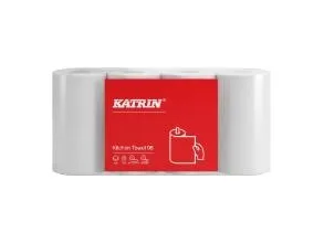 Køkkenrulle Katrin 2-lags Ø10.6cm L26.6mxB21.2cm Svanemærket Mix Hvid,7 pk x 4 rl x 95 ark/sæk - (28 stk.)