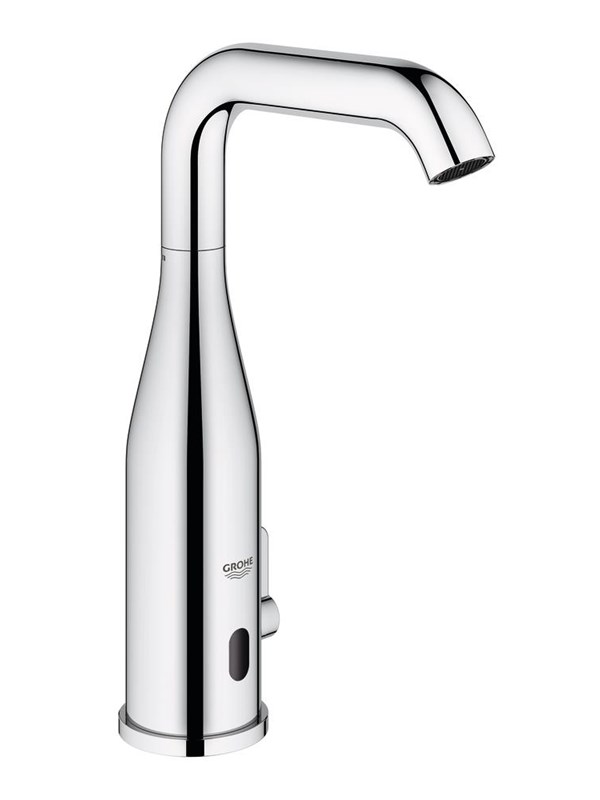 Grohe Essence E touch-free washbasin fitting with temperature control 6V, chrome