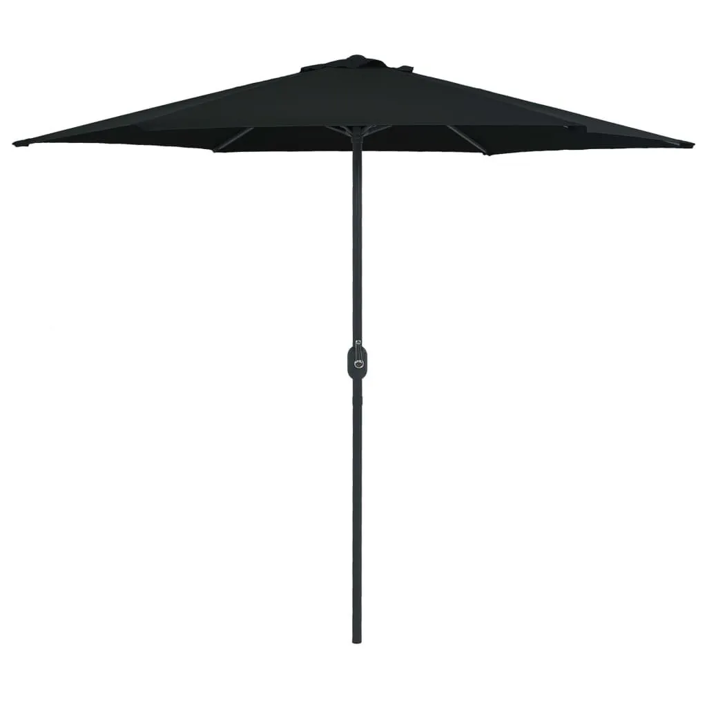 vidaXL Parasoll med aluminiumsstang 270x246 cm svart