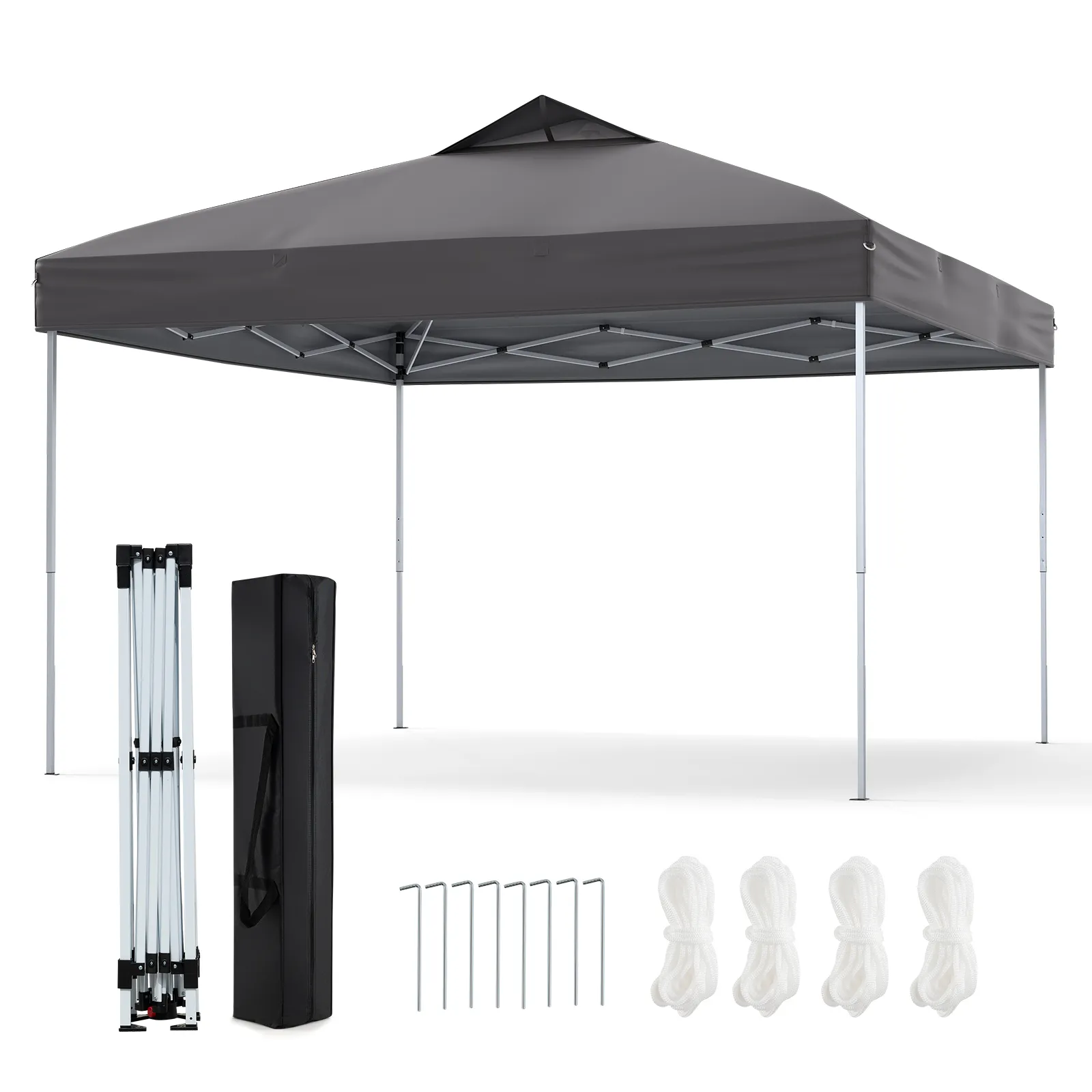 3x3m vanntett pop-up lysthus, UV 50+ grå