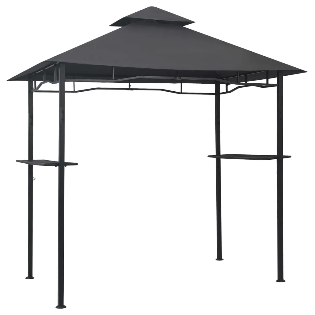 vidaXL Paviljong til grilling 240x150x255 cm antrasitt stål