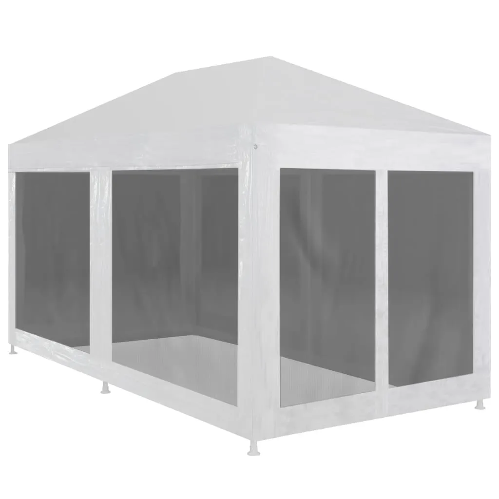 vidaXL Festtelt med 6 sidevegger av netting 6x3 m