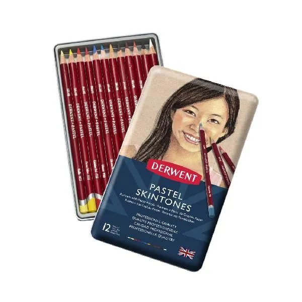 Derwent Pastel Pencils - Skintones 12 stk