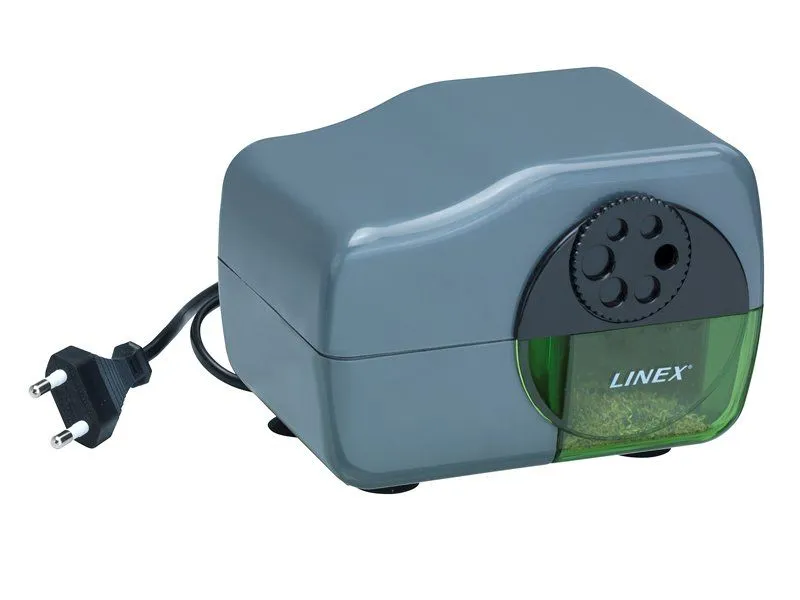 Blyantspidser, Linex Elektrisk, med 6 huller, grå