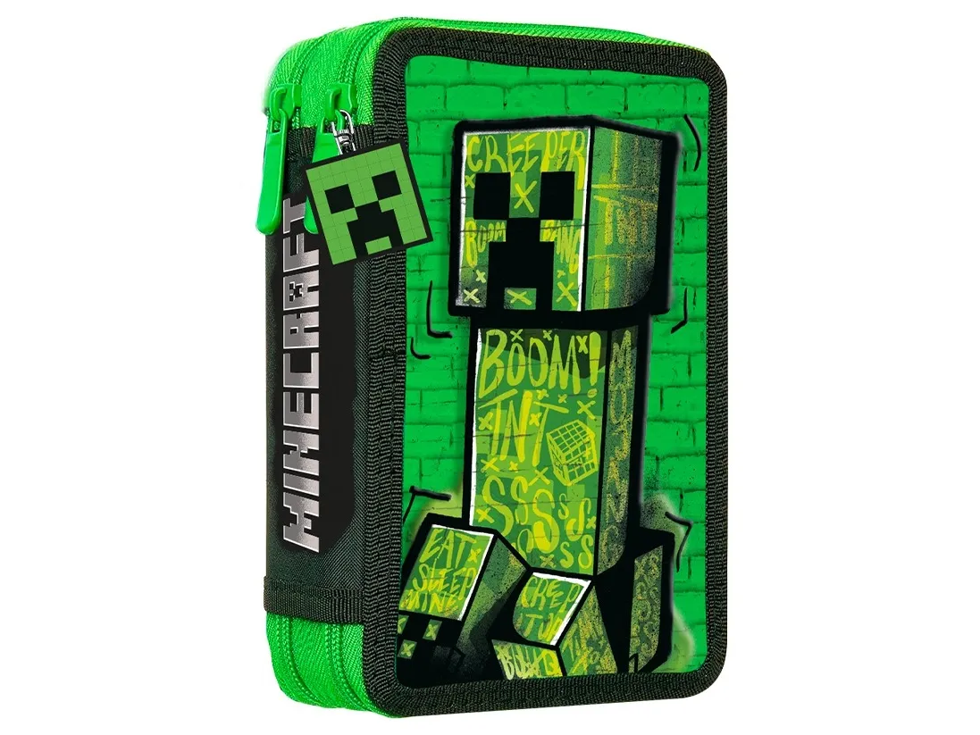 Pennepennal KIDS skolepennal for barn Minecraft sammenleggbart / Mc00054