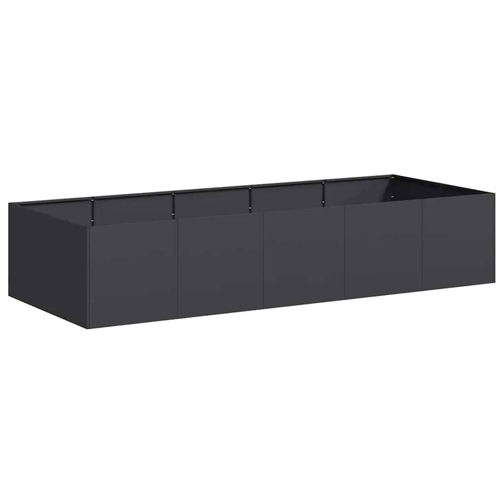 vidaXL Plantekasse svart 200x80x40 cm stål