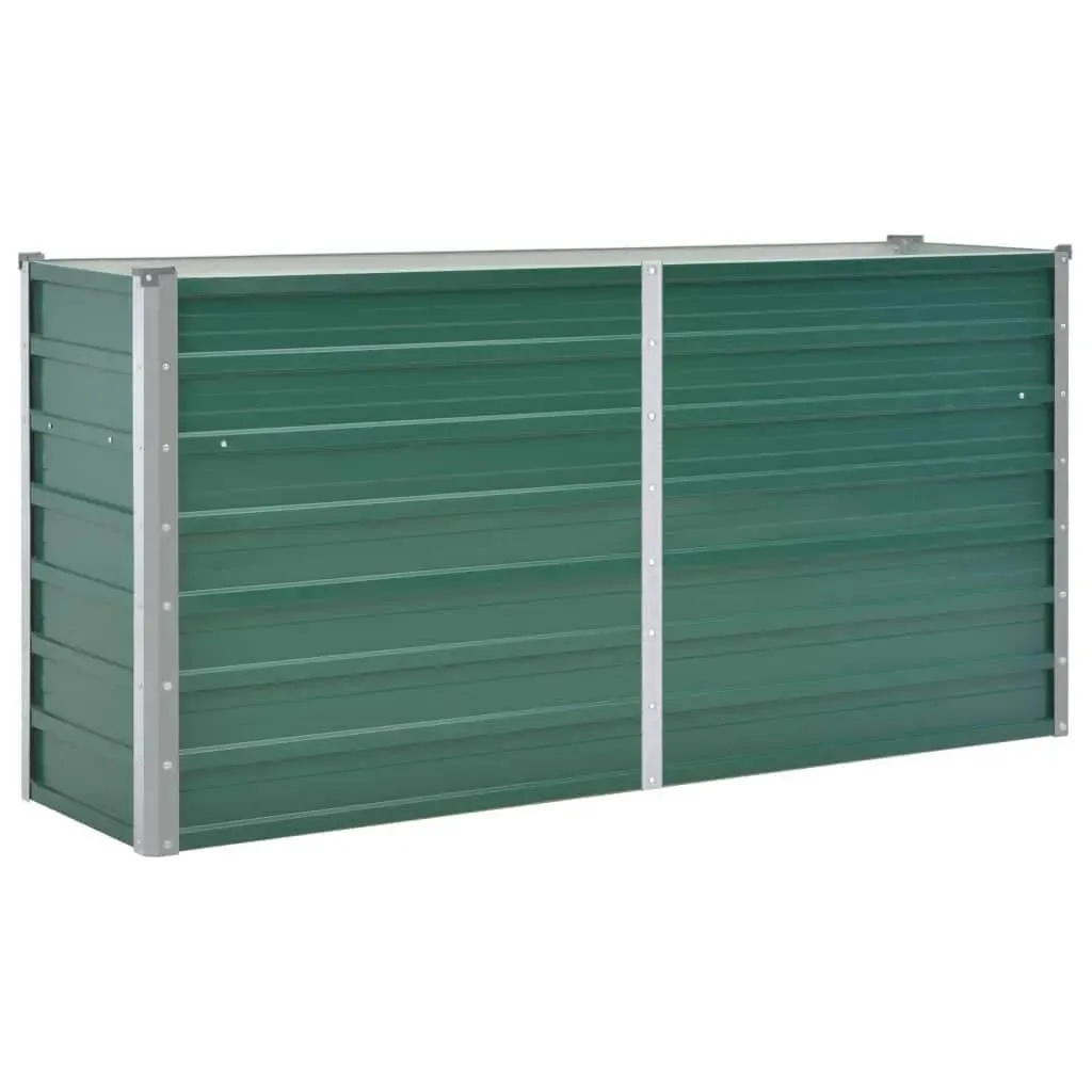vidaXL Høybed galvanisert stål 160x40x77 cm grønn