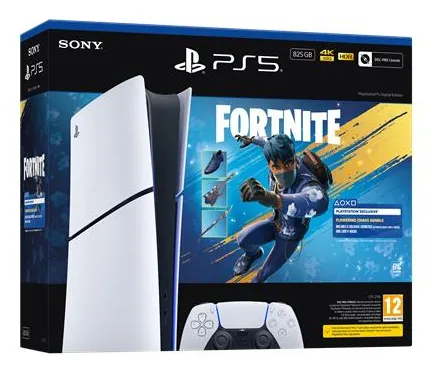 Sony PlayStation 5 Digital Edition - Fortnite Flowering Chaos Bundle, PlayStation 5, Svart, Hvit, 16384 MB, GDDR6, 448 GB/s, AMD