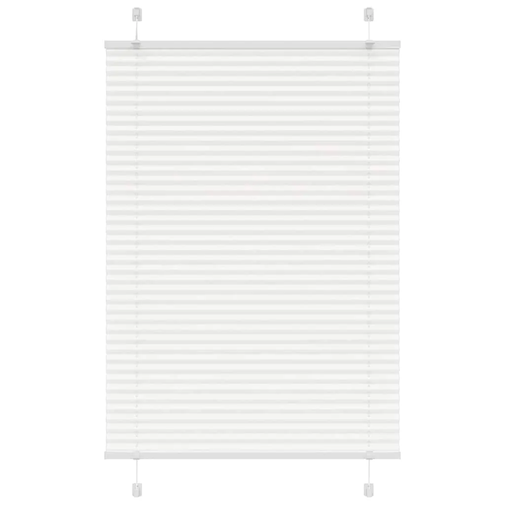 vidaXL plisségardin Hvit 100x100 cm Stoff Bredde 99,4 cm Polyester