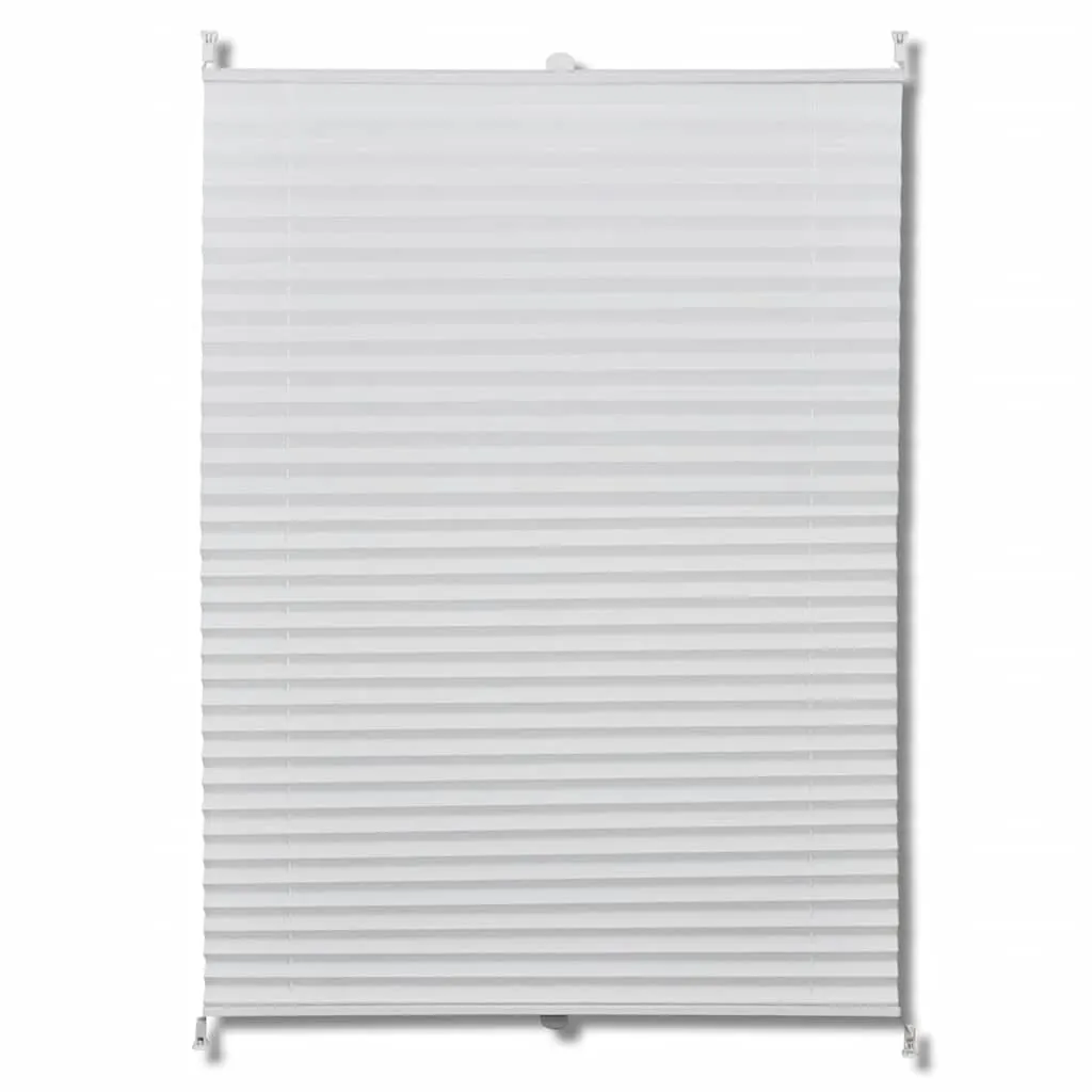 vidaXL Plisse Persienner 110x125 cm Hvit