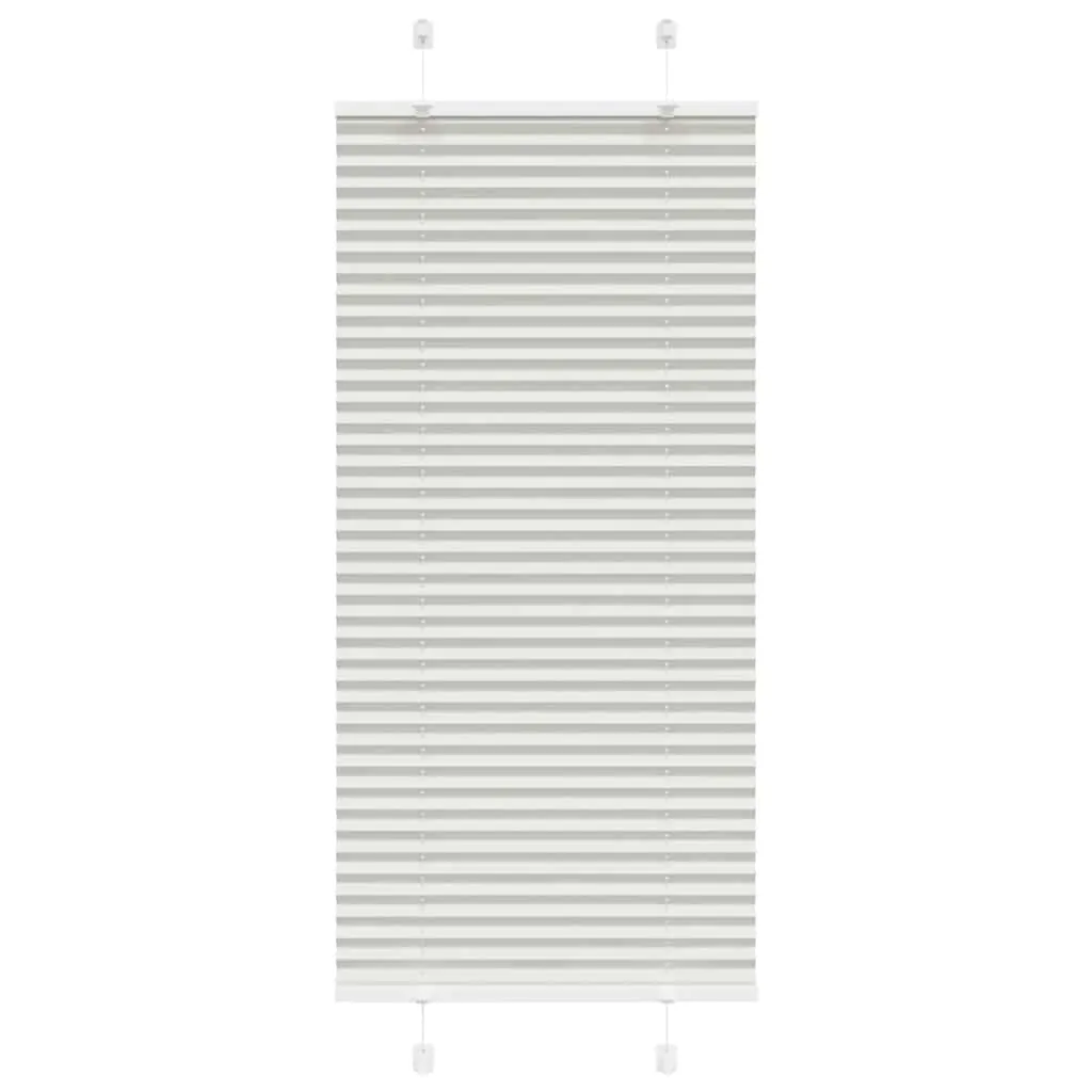 vidaXL plisségardin lys grå 55x100 cm Stoff Bredde 54,4 cm Polyester