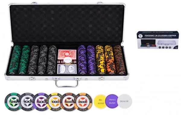 Pokersett 500 Prestige - høye valører