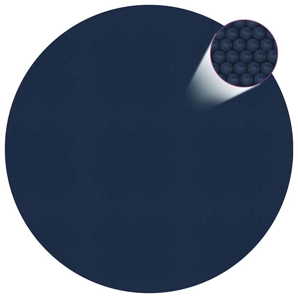 vidaXL Flytende solarduk til basseng PE 488 cm svart og blå